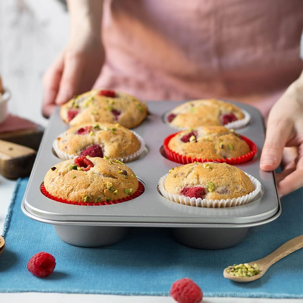 Plech 6 Jumbo Muffiny Ø 9 cm - 34 X 22 X 4,5 cm Formy a plechy na pečení Naty Shop
