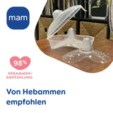 MAM Stillhütchen Größe S (Ø 17 Mm) Im 2Er-Set, Extra Weiche Brusthütchen Zum Schutz Beim Stillen, Brustwarzenschutz Für Maximalen Hautkontakt Zwischen Mutter Und Kind Příslušenství Jídlo a kojení Bebe Naty Shop