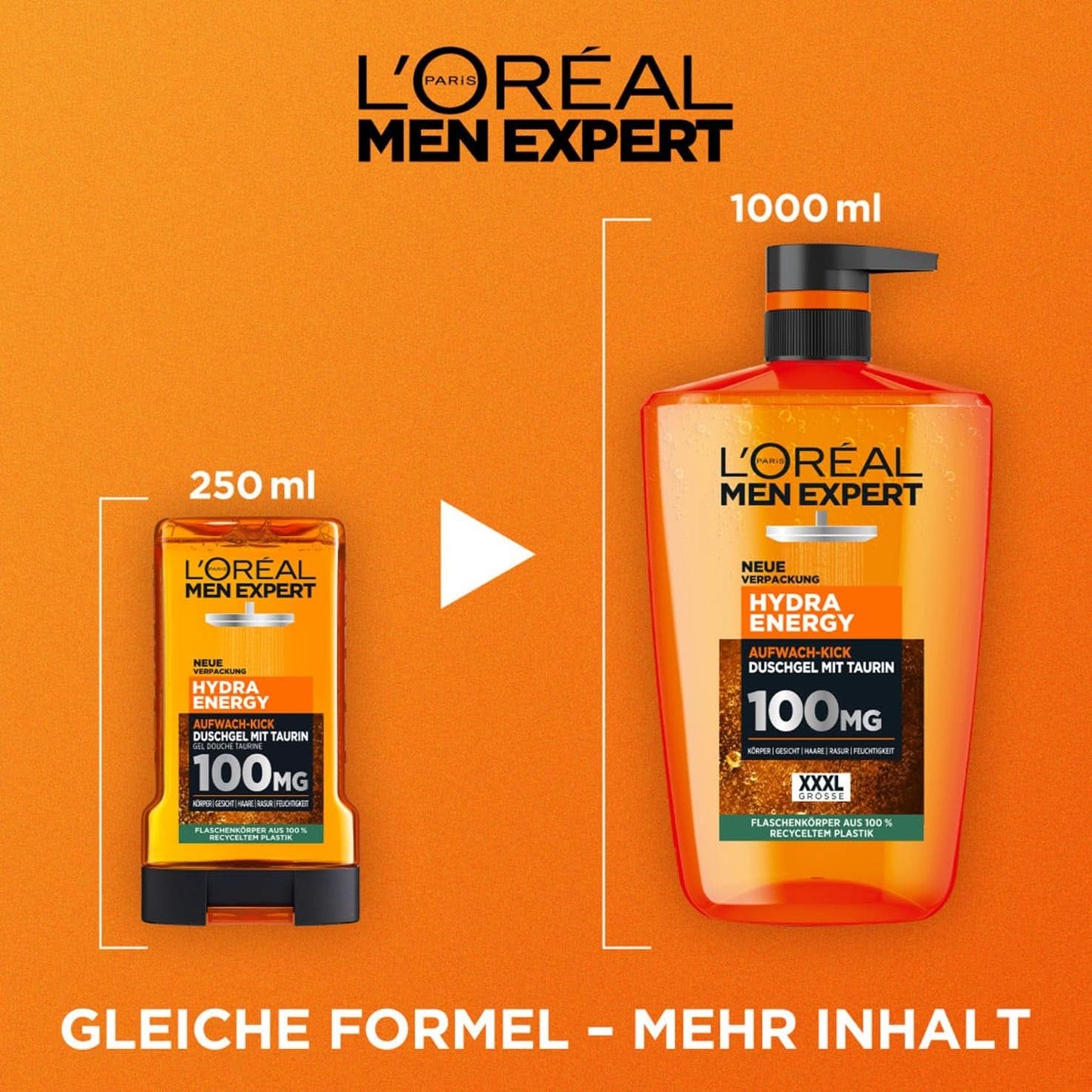 L'Oréal Men Expert XXXL Sprchový gel a šampon pro muže, 1 litr Naty Shop