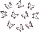 10 kusů slitiny Butterfly nail Charms Kovové nail art přívěsky pro diamanty nehty drahokamy zdobení nehtů zdobení nehtů výroba šperků