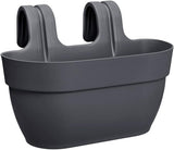 elho Vibia Campana Easy Hanger M 36 - Květináč na balkon i ven - Ø 36,0 x V 26,5 cm - Černá/Antracit