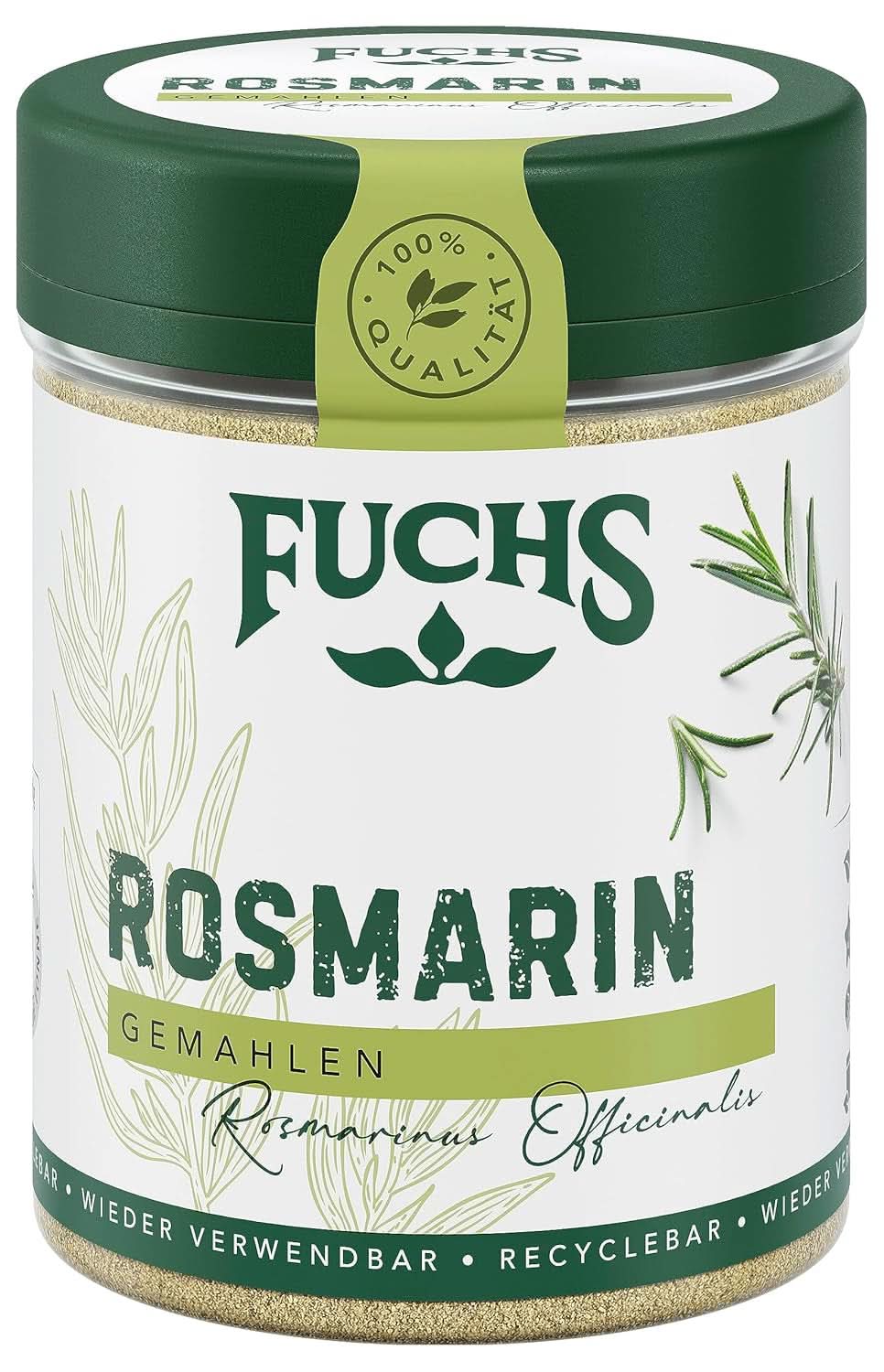 Fuchs - Mletý rozmarýn - K dochucení ryb, masa a zeleniny, 30 gramů Condimente Naty Shop