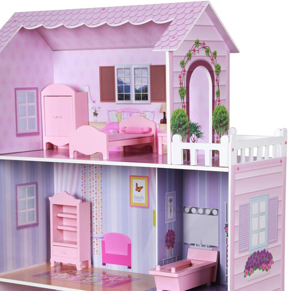 Dřevěný domeček pro panenky ColorBaby 85293