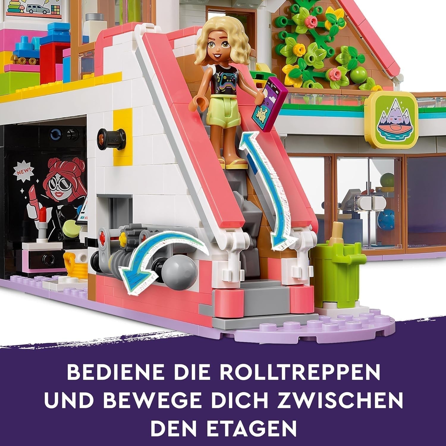 LEGO Store Friends Hračka domeček pro panenky Heartlake City pro dívky a chlapce Sada figurek podporuje sociálně-emocionální rozvoj dárek pro 8 let 42604 Stavebnice Besuche den LEGO-Store