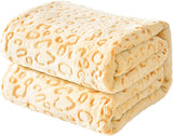 FY FIBER HOUSE flanel fleece přehoz, deka z mikrovlákna s 3D potiskem geparda, 228 X 274 cm, fialová Peřiny a přikrývky Naty Shop Yellow leopard print 60"X80"