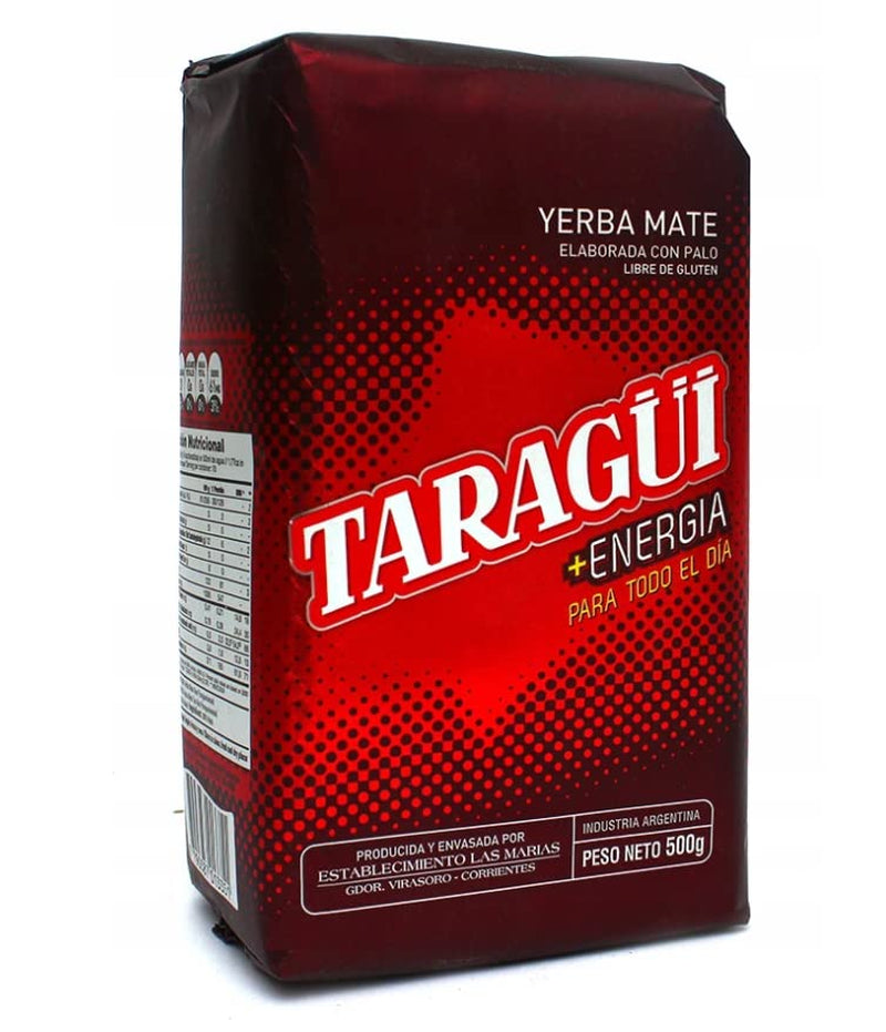 Mate Energy kofeinový čajový set | Yerba Mate Taragui Energy Tea 500 g | Čaj kofeinový maté | Alternativa ke kofeinovým a energetickým nápojům | Čaj Yerba Maté s celými listy 1 kg