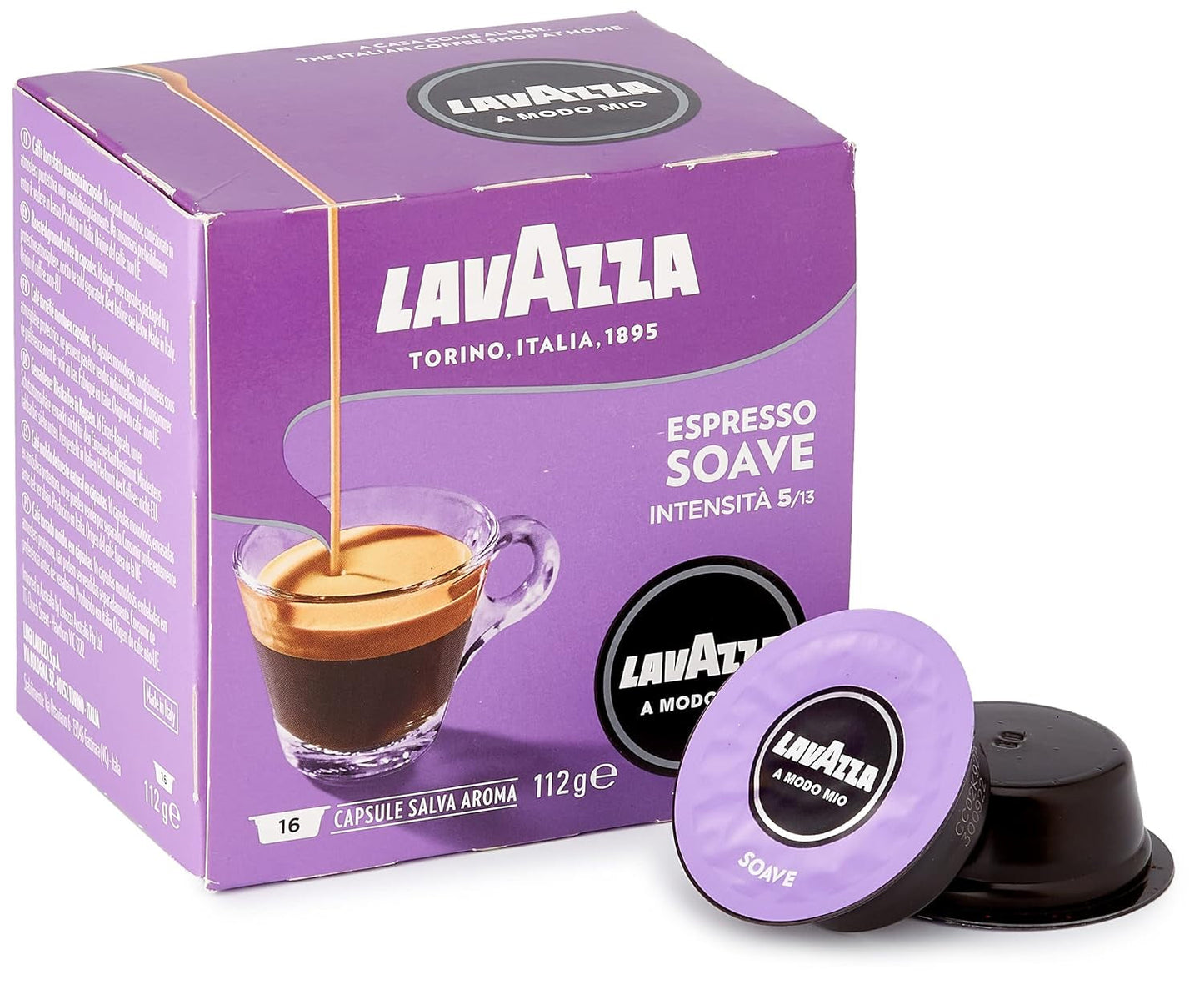 Lavazza A Modo Mio Espresso Soave, 1 x 16 kapslí (1 x 112 g)