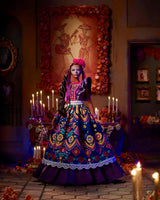 2022 Día De Muertos panenka Barbie s nařasenými tradičními šaty, květinovým věncem a barvou na obličej Calavera, dárek pro sběratele