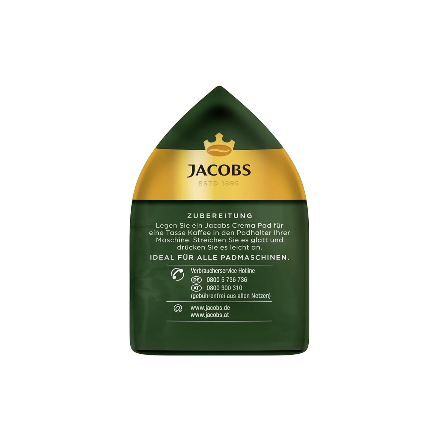 Jacobs Pads Crema Mild, podložky kompatibilní se Senseo, 5 x 18 Getränke, 90 kaffeepadů