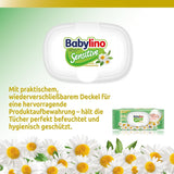 Dětské ubrousky Sensitive, 0 % vůně, 98 % přírodní složení, které obnovuje rovnováhu pH pokožky, pečeť svěžesti, 54 ubrousků