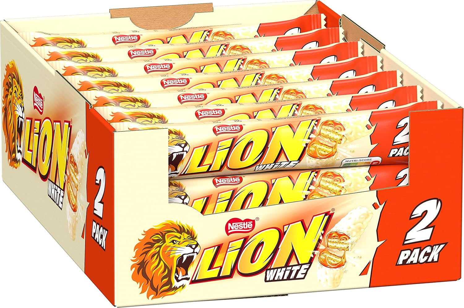 Čokoládová tyčinka Nestlé LION s karamelem, křupavou svačinkou, křupavou čokoládou a křupavými chipsy, karamelová náplň, speciální zážitek z jídla, vícenásobné balení, 28 balení (každé 2 x 30 g)