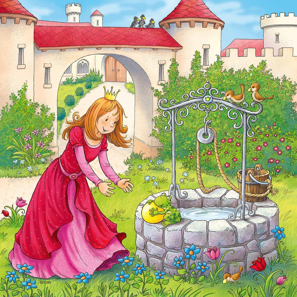Ravensburger Puzzle pro děti - 08051 Rapunzel, Červená Karkulka a Žabí král - Puzzle pro děti od 5 let, s 3X49 dílky Puzzle Naty Shop