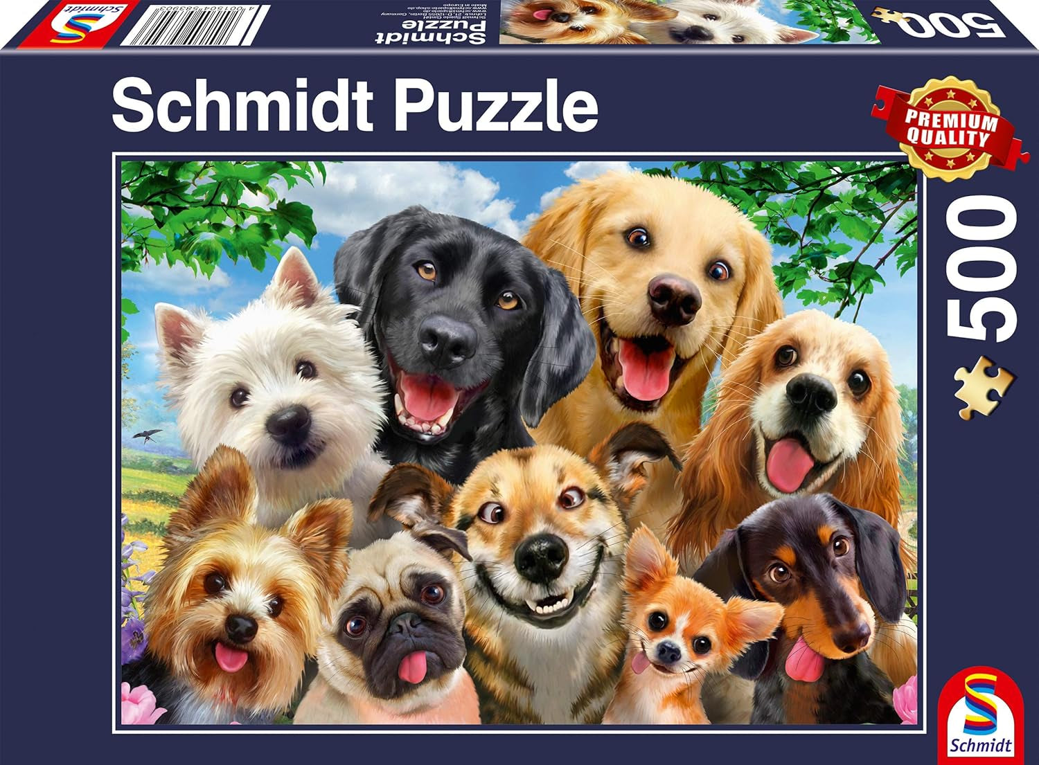 Schmidt Spiele 58390 Selfie pes, skládačka 500 dílků Puzzle Naty Shop Výchozí název