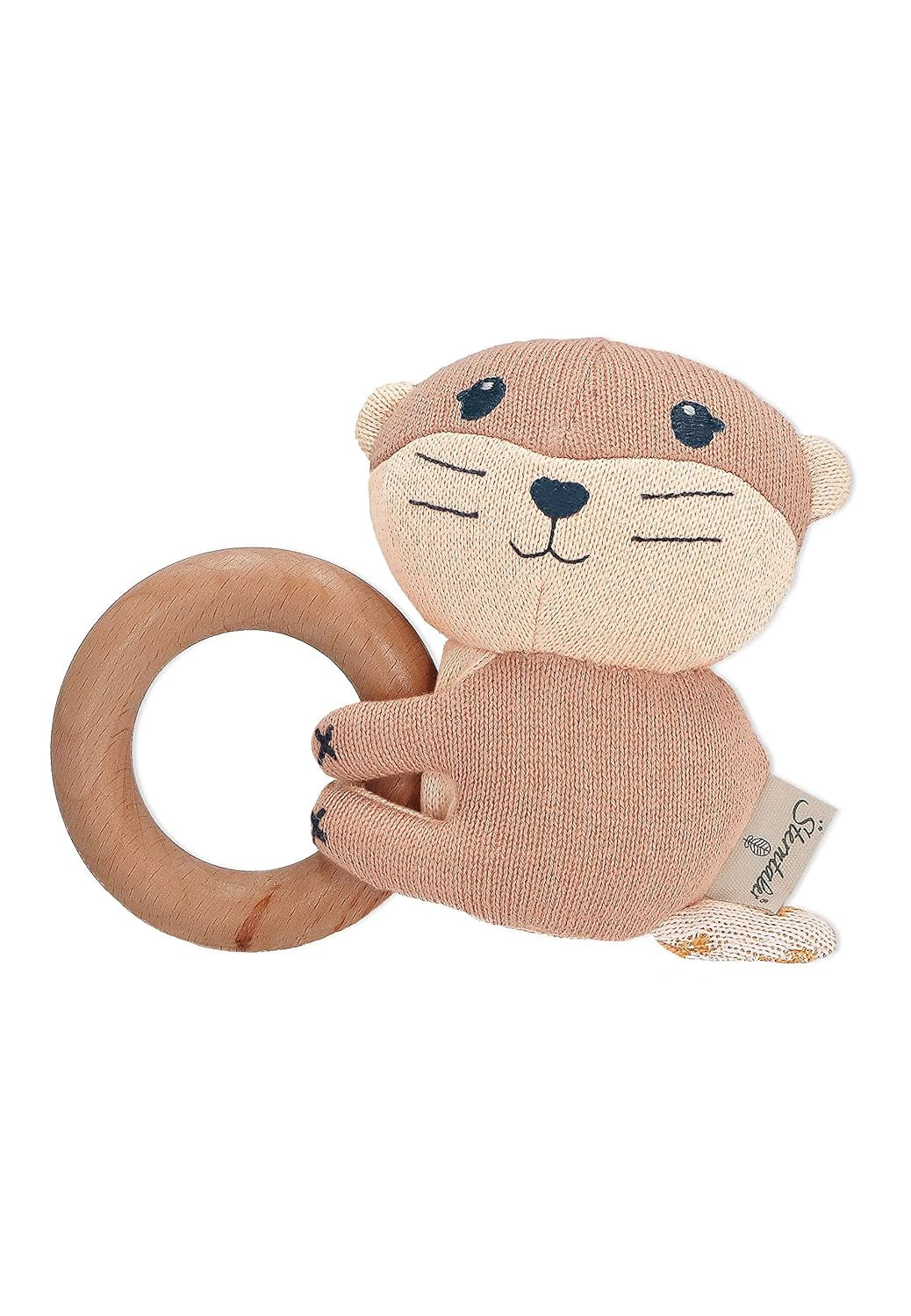 Sterntaler Baby Jungen Greifling Baby Holz Greifling Otti - Hračka pro miminko, Uchopovací hračka, Uchopovací hračka Dřevěný uchopovací kroužek pro děti - Organické dětské hračky Naty Shop Výchozí název