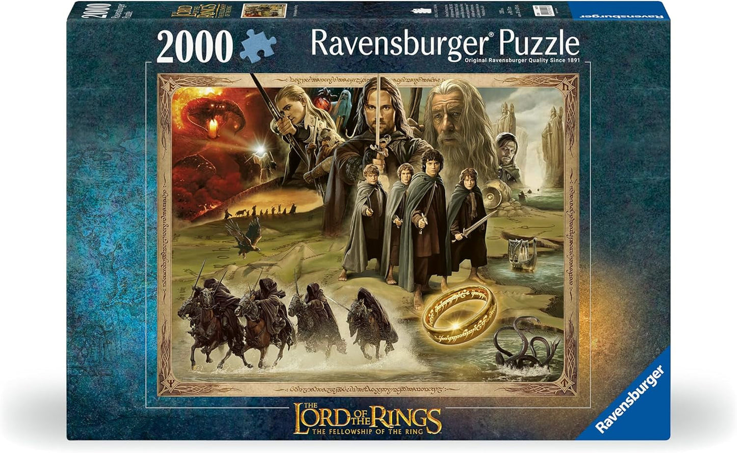 Ravensburger Puzzle 16927 - LOTR: The Fellowship of the Ring - Pán prstenů 2000dílné puzzle pro dospělé a děti od 14 let Puzzle Naty Shop