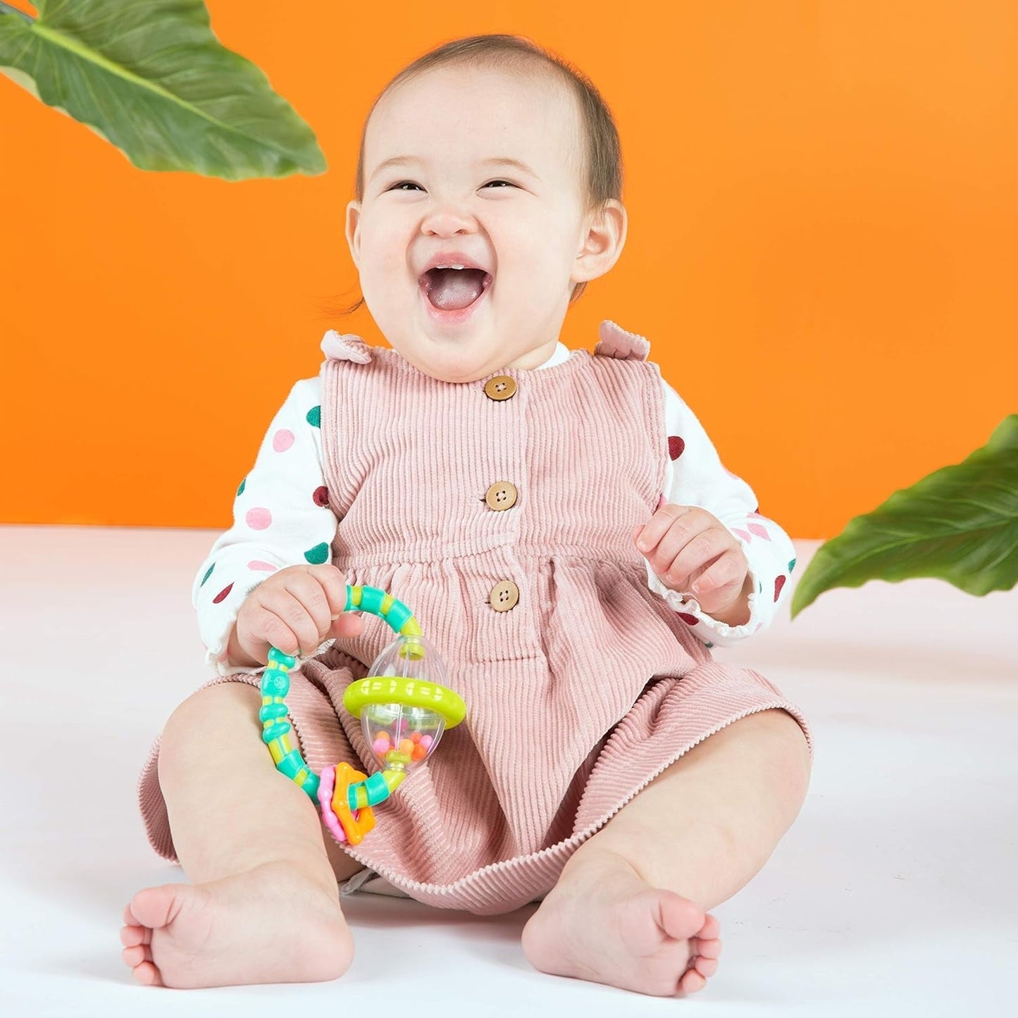 Šestidílná dárková sada Bright Starts Little Shakers - Dětská chrastítka a kousátka BPA Free Easy to Cat Unisex Newborn+