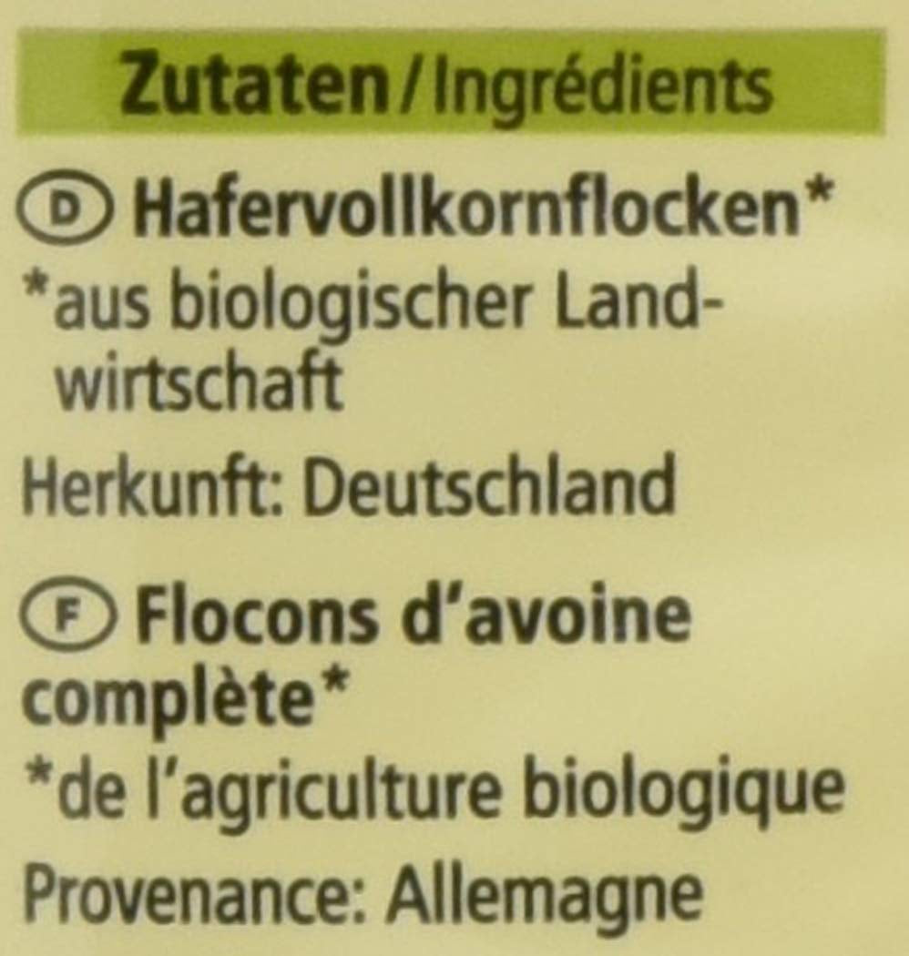 Bio ovesné vločky, malé vločky, 500g (1 balení)