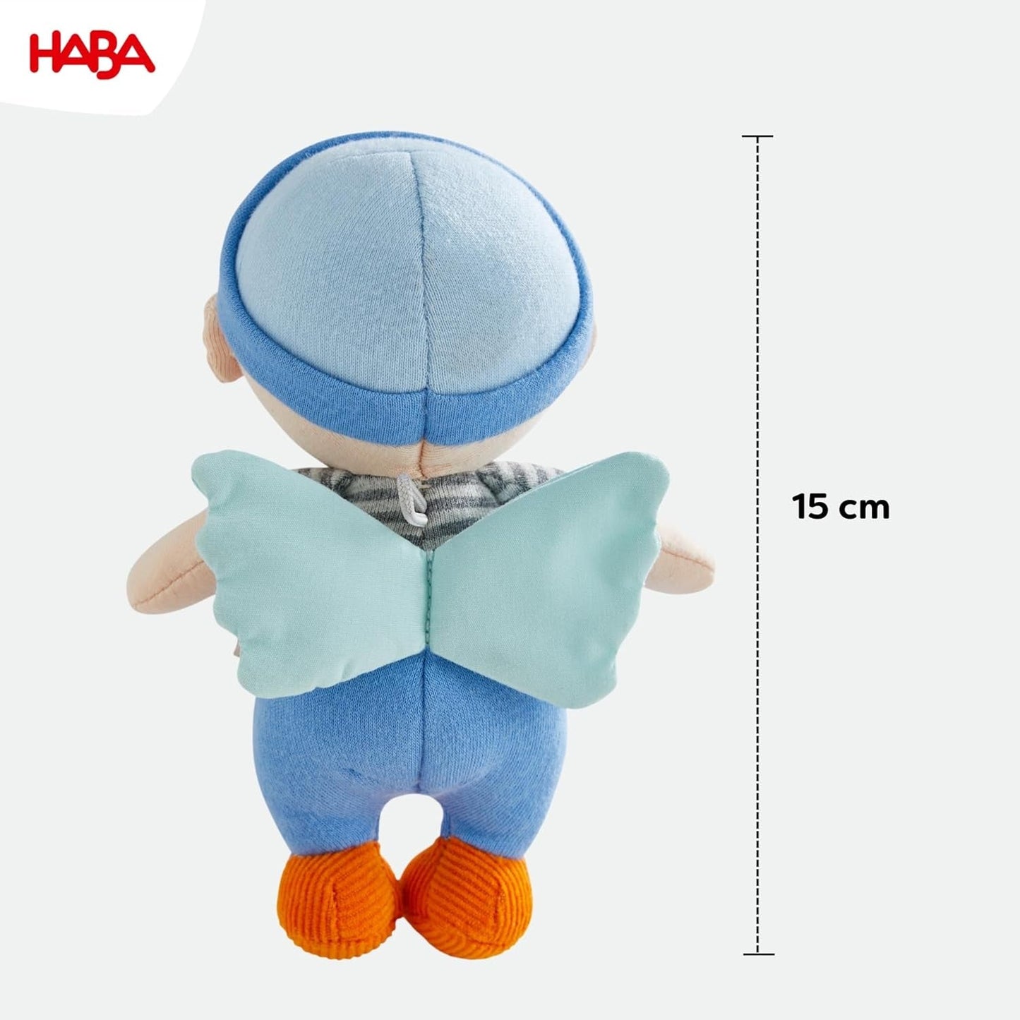 Podložky HABA Guardian Angel - Roztomilá textilní panenka (15 cm), ideální dárek na uvítanou pro miminka a batolata - Lze prát na 30 °C - 2011869001