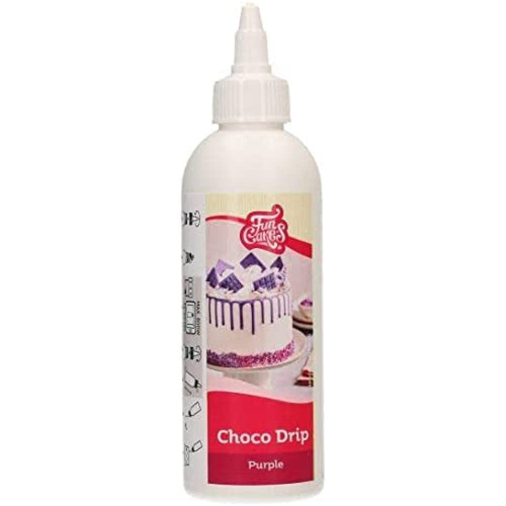 Funcakes Choco Drip Lila: Köstlicher Gesmack, Einfach Zu Verbenen, Perfekt Für Tropfkuchen, Drip Gesmack Nach Schokolade. Wiederverschließbare Packung 180 G. Směs na pečení a vaření Naty Shop Default Title