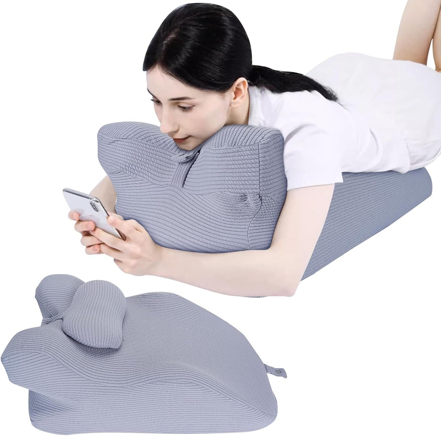 Polštář na čtení na postel a pohovku, Péřový polštář, Polštář z paměťové pěny, Polštář na spaní, Ergonomický polštář na záda pro čtení a sledování televize