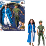 DISNEY Peter Pan a Wendy - polohovatelné figurky s typickými kostýmy a odnímatelnými doplňky, kalhoty z měkkého materiálu, pro zopakování oblíbených scén nebo kreativní hru, pro děti od 3 let, HNY36