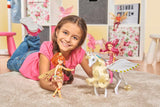 Simba 109480093 - Mia a já Unicorn Onchao, s pohyblivými křídly, sponkami do vlasů, stylingovým kartáčem, kůň na hraní, poník, Centopia, věk 3+, růžová