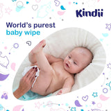 Kindii Feuchttücher Für Babies Und Kinder Čistá voda 99% - 99%Ige Zusammenzeit Auf Wasserbasis - Allantoin - Unparfümiert - Dermatologisch Getestet - Für Empfindliche Haut - 720 Stück - 12X60 Stück Naty Shop