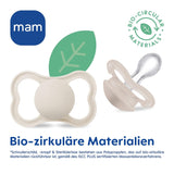 Silikonové dudlíky MAM Air 2 balení Extra lehký a vzdušný design Dětský dudlík šetrný k zubům Vyrobeno ze speciálního silikonu MAM SkinSoft s krabičkou na dudlík 6-16 měsíců Medvěd/nosorožec