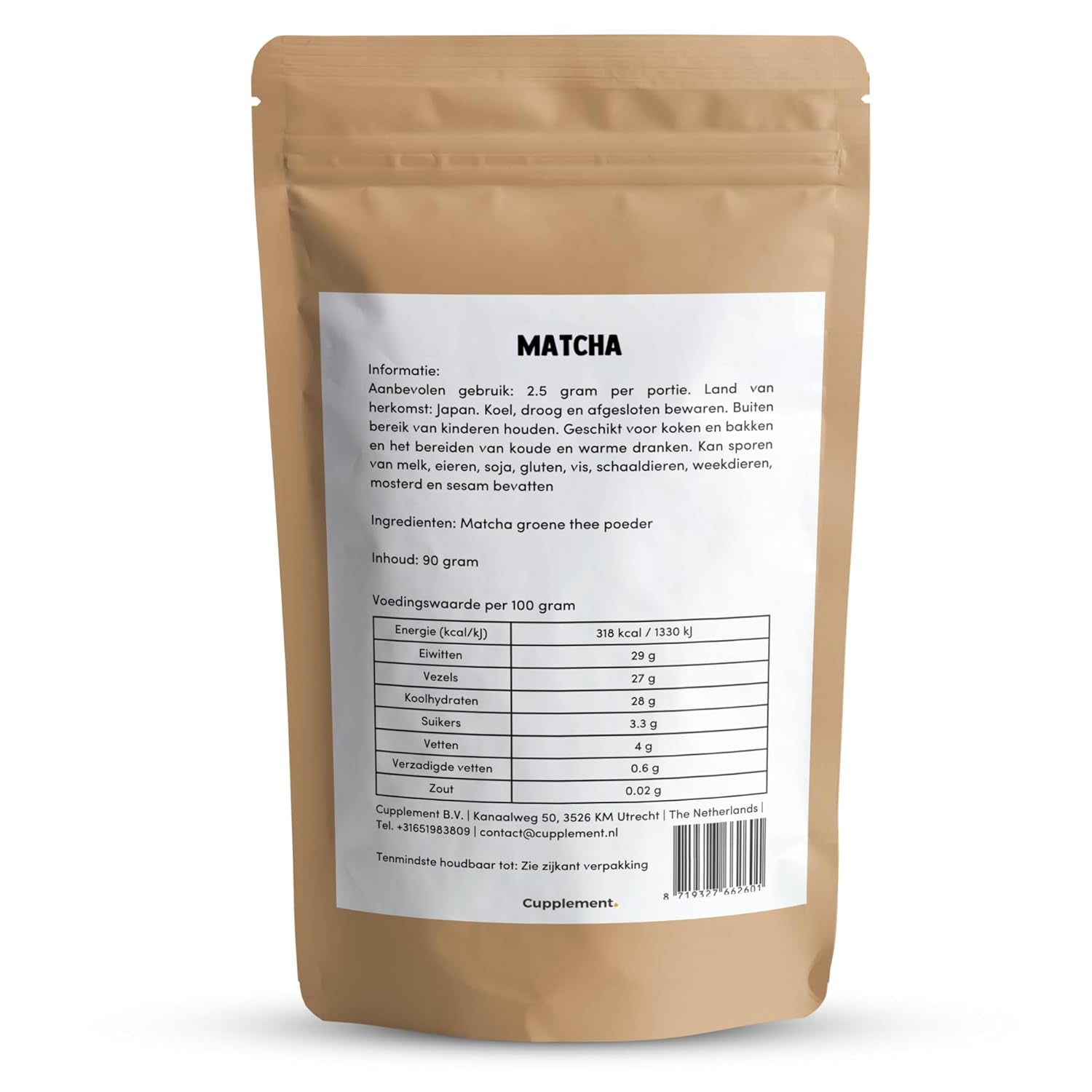 Cupplement Matcha 90 gramů bio - Nejkvalitnější práškový zelený čaj - Bez bambusové metly a drátu - Kuchařství - Sada pro začátečníky - Latte - Šlehačka - Japonsko - Prášek - Čaj - Drát - Sáček - Smoothie