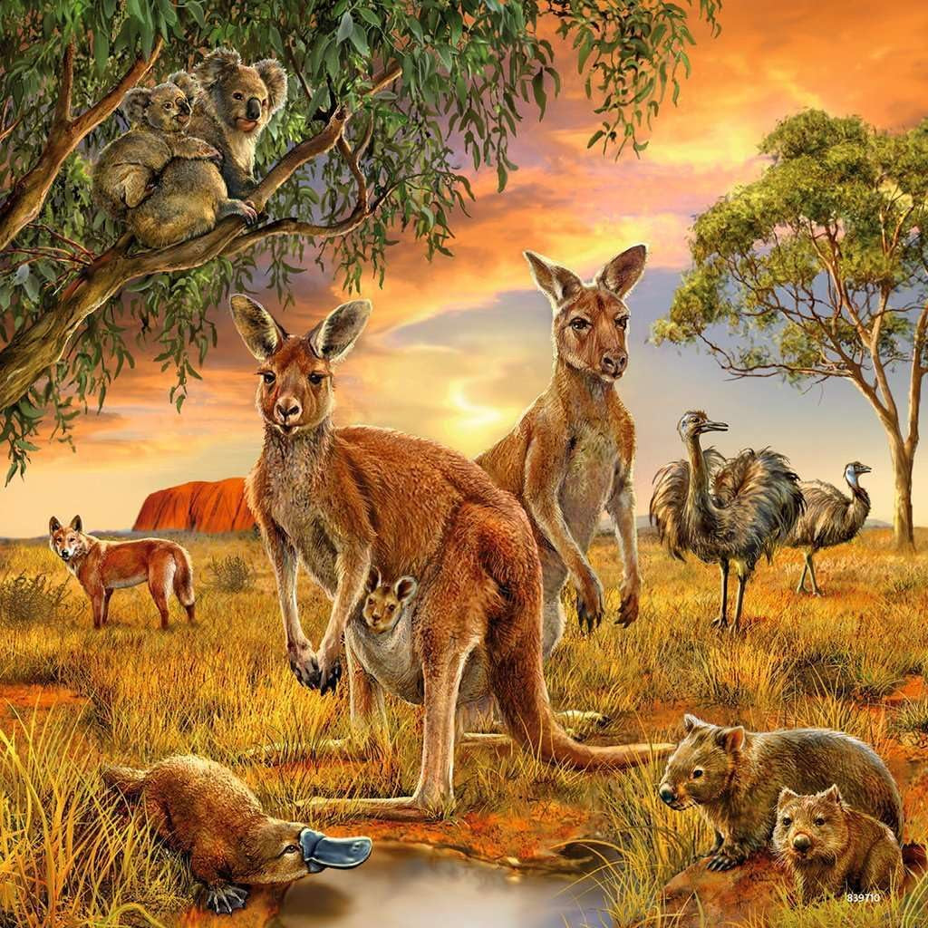 Ravensburger Puzzle pro děti - 09330 Animals of the Earth - Puzzle pro děti od 5 let, s 3X49 dílky Puzzle Naty Shop