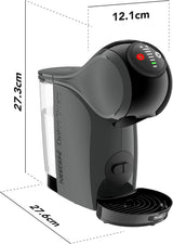NESCAFÉ DOLCE GUSTO DeLonghi Dolce Gusto Genio S EDG226.A, kávovar na espresso na kapsle včetně 3 kapslí, kompaktní design, nastavitelná odkapávací miska, 0,8 l, vyjímatelná nádrž na vodu, 1470 W, Antracit