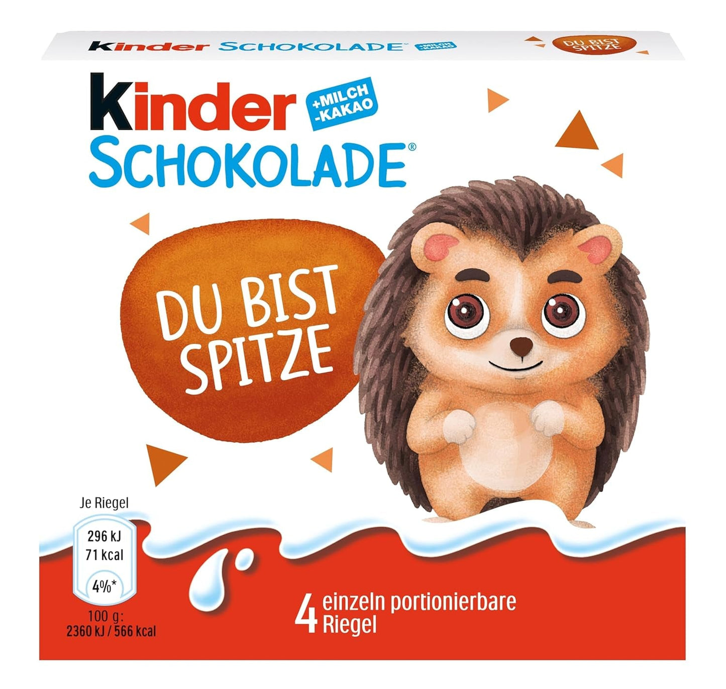 Kinder čokoláda (20 x 50 g) – valentýnský dárek pro něj a pro ni, karnevalové a masopustní sladkosti – plněné mléčné čokoládové tyčinky – 20 balení po 4 samostatných tyčinkách