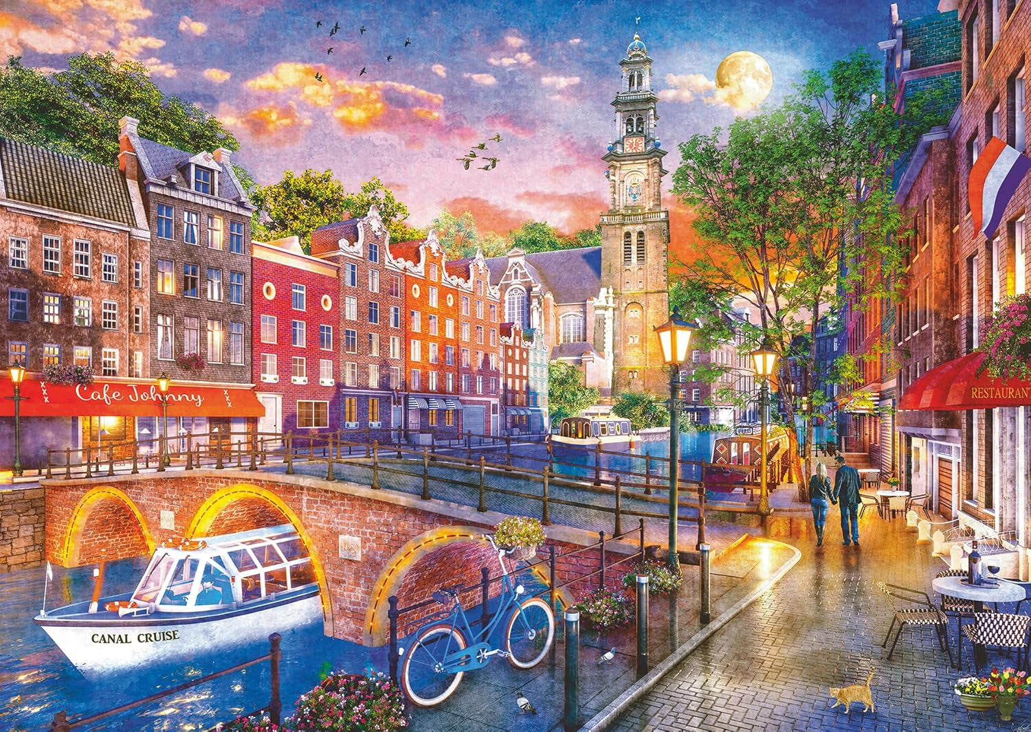Ravensburger Puzzle 12000884 Sunset Amsterdam - 1000dílné puzzle pro dospělé ve věku 14+ Puzzle Naty Shop Nový design