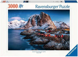 Ravensburger Puzzle 17081 - Hamnoy, Lofoty - 3000 dílkové puzzle pro dospělé a děti od 14 let, Norsko puzzle na šířku Puzzle Naty Shop Hamnoy, Lofoty