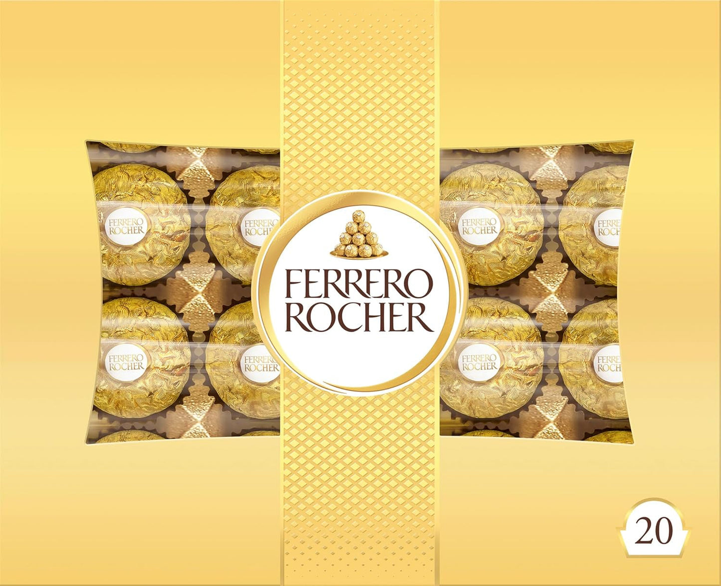 Ferrero Rocher – Křupavé a krémové oříškové pralinky – dárek k Valentýnu pro něj a pro ni – 16 balení po 4 jednotlivých pralinkách