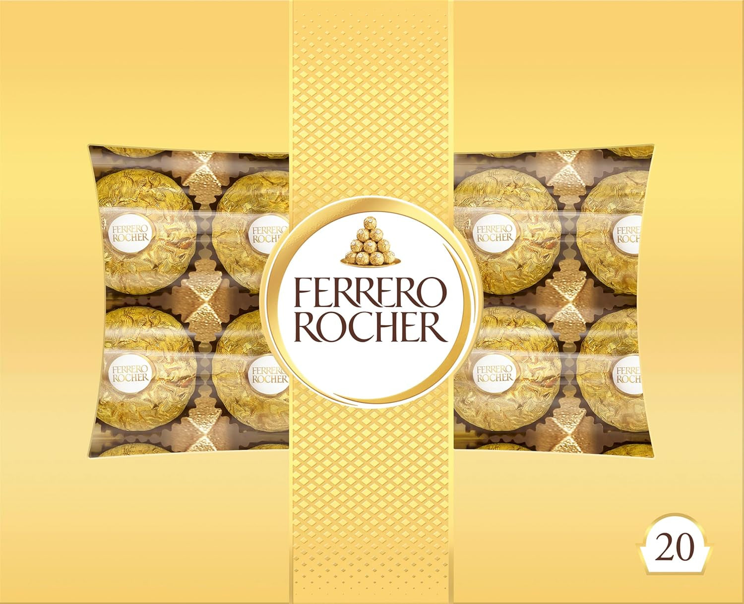 Ferrero Rocher – Křupavé a krémové oříškové pralinky – dárek k Valentýnu pro něj a pro ni – 16 balení po 4 jednotlivých pralinkách