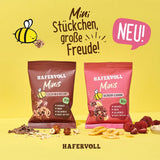 HAFERVOLL Minis řepka a banán 8x 65g – certifikované bio, s medem, bez přidaného cukru, ideální pro sdílení