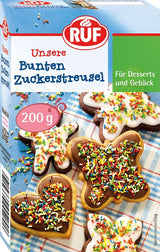 RUF, duhové cukrové posypy, 200 gramů Sprinkles Naty Shop