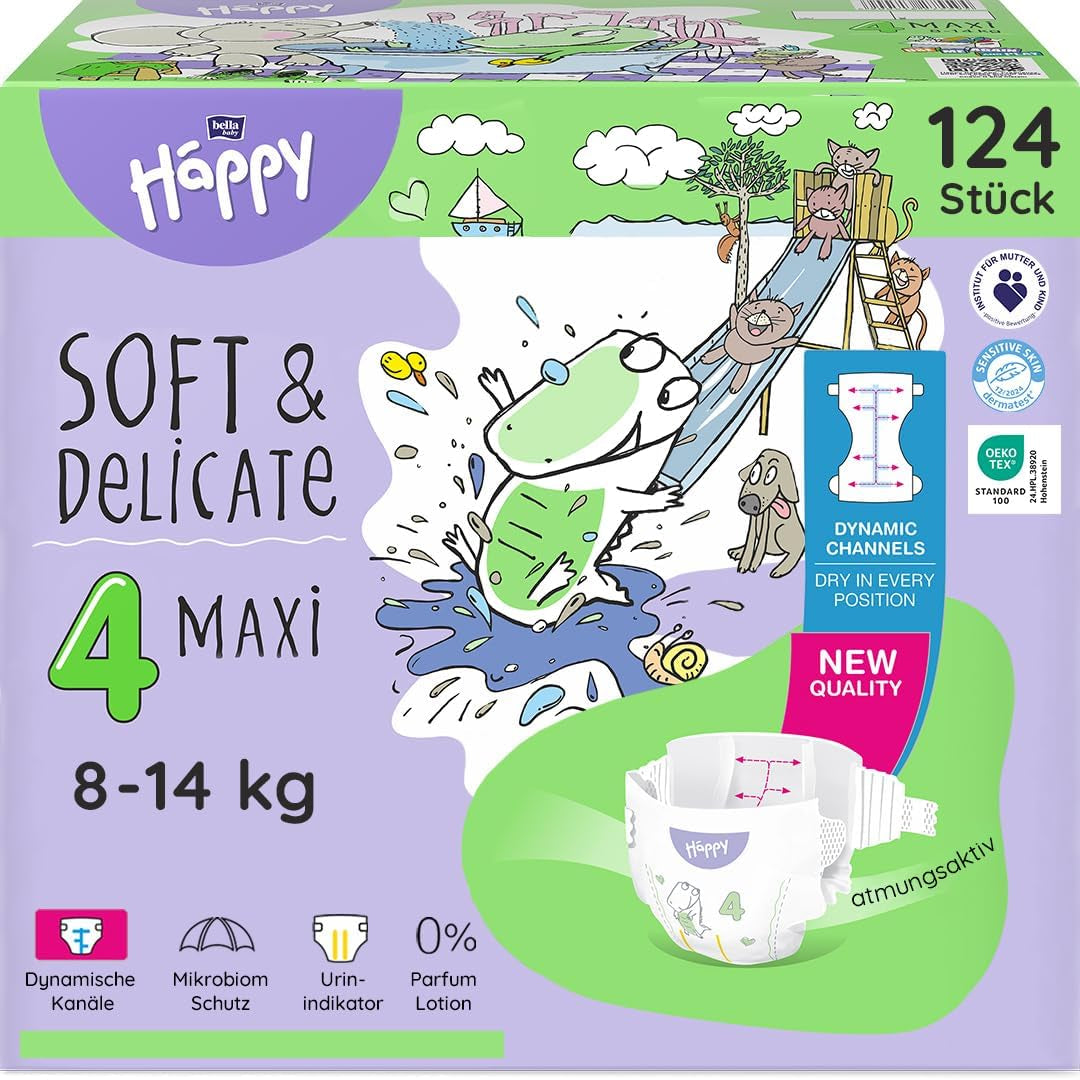 Plenky Bella Baby Happy Premium, velikost 6, Junior Extra, 15+ kg, 96 kusů, pečeť DERMATEST a OEKO-TEX, Jednorázové dětské plenky