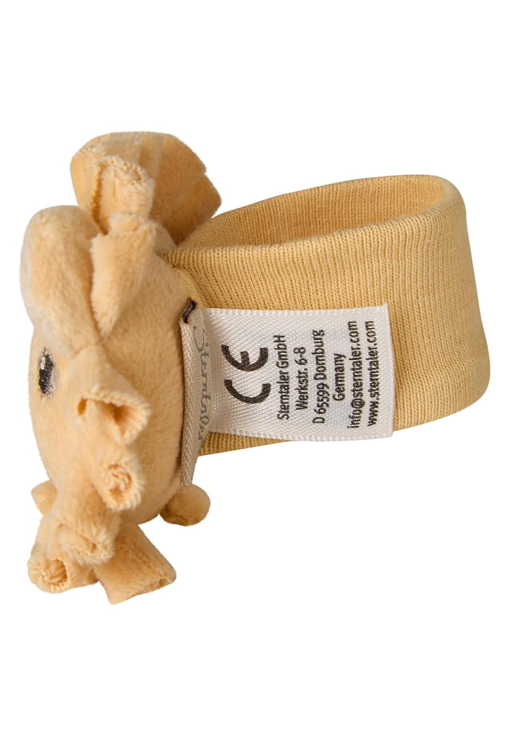 Sterntaler Lion Leo Rattle Arm – Plyšová hračka pro miminka s chrastítkem a elastickým páskem – Pro miminka, které si mohou chytit a hrát si – Ideální dárek, Okrové hračky pro miminka Naty Shop