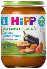 HiPP Bio jídla od 6 měsíců Kuskus a dušená zelenina, balení 6 ks