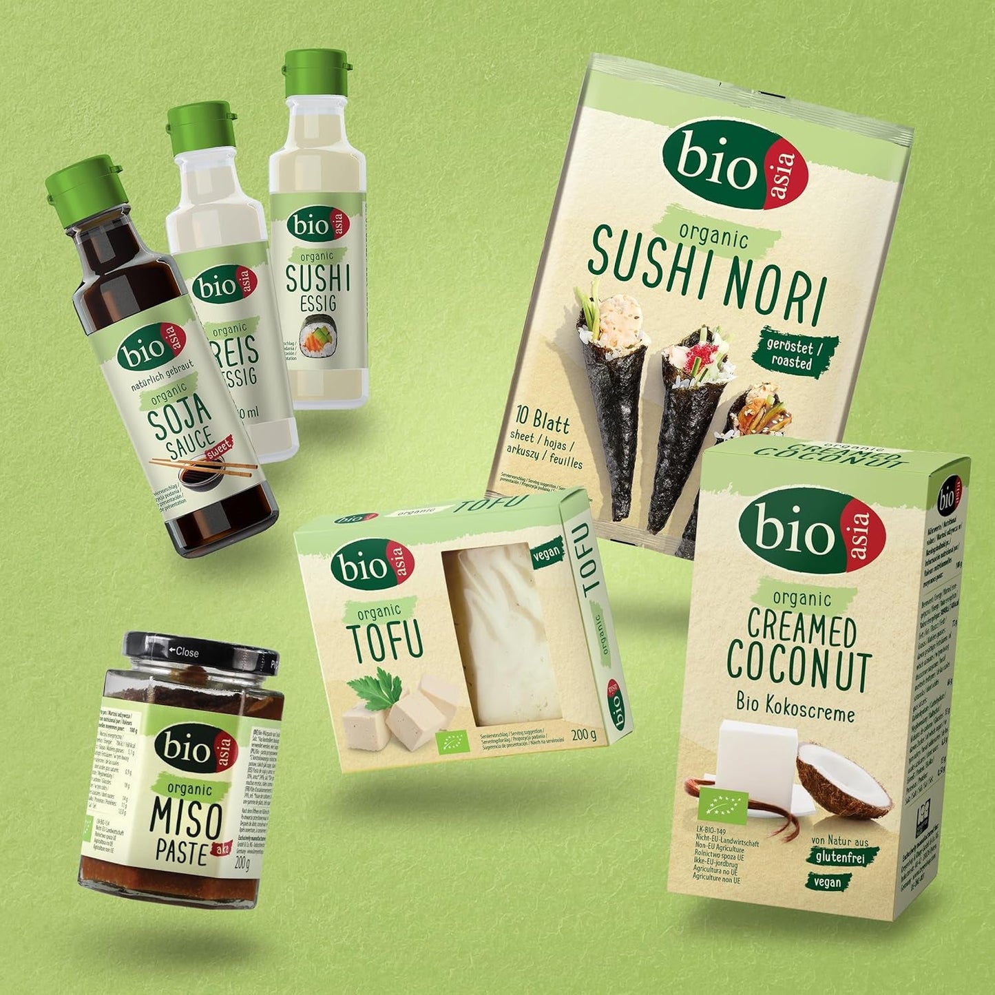 BIOASIA Bio Mie nudle, vyrobené z celých zrn, rychlá a snadná příprava (1 x 250 g)