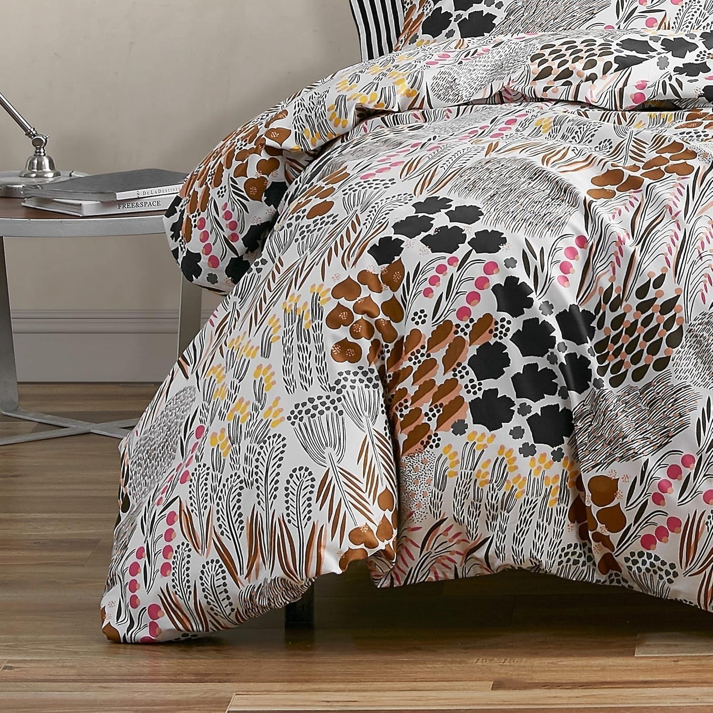 MARIMEKKO Queen ložní souprava, bavlněné perkálové povlečení s odpovídajícími povlaky na polštáře, celoroční domácí dekorace (Pieni Letto, vícebarevné, královna postel) Naty Shop Peřiny a přikrývky