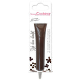 Scrapcooking - Hnědé čokoládové pero - Čokoládový cukr na psaní 25 g - Jedlé ozdobné cukrové pero - Psaní a kreslení - Označování fondán, poleva, dorty - 6801