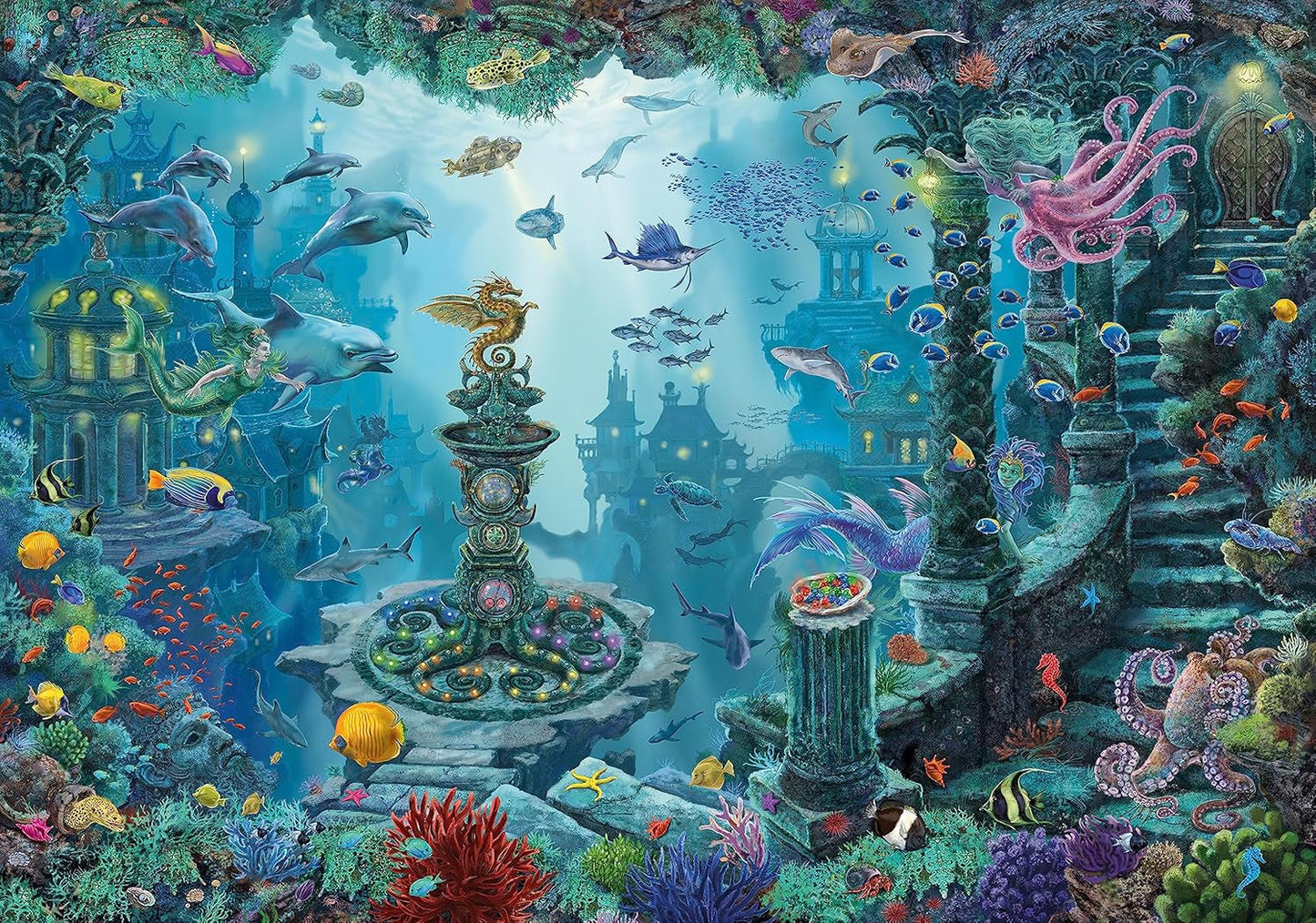 Ravensburger EXIT Puzzle Kids - 13394 In the Underwater Kingdom - skládačka 368 dílků pro děti od 9 let, dětské puzzle Puzzle Naty Shop