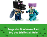 LEGO Minecraft The End Dragon a The End Akční sada hraček a objevů Videohra Stavebnice Sada Dobrodružná sada Dárek pro chlapce a dívky 8 let 21264 Stavebnice Beuche den LEGO-Store