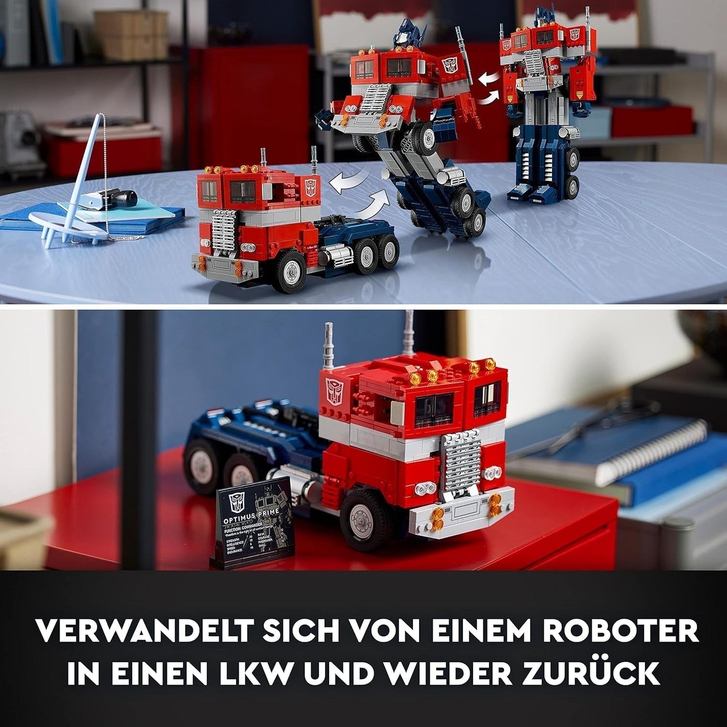 Sada LEGO 10302 Icons Optimus Prime, figurka robota a model náklaďáku 2v1, stavebnice modelu Transformers pro dospělé, dárek k narozeninám nebo k Vánocům pro muže, ženy, ona a on Stavebnice Besuche den LEGO-Store