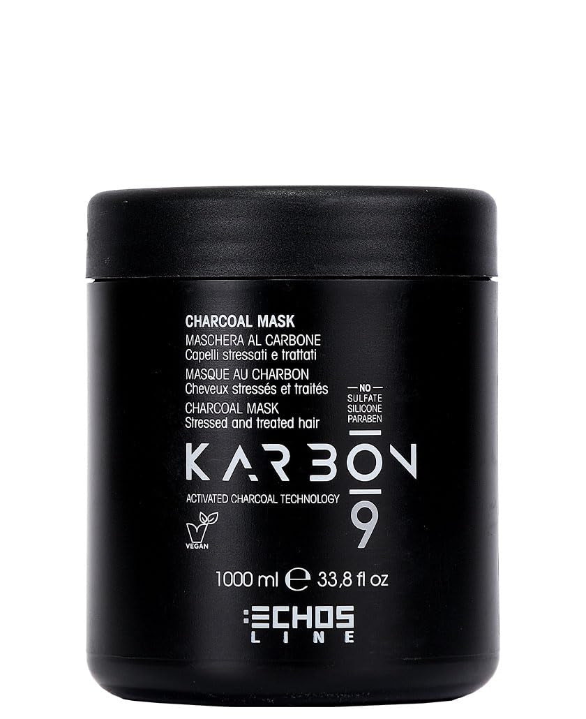 Echosline Karbon 9 Organic Vegan Charcoal Mask (1000 ml) Naty Shop Hair Mask Výchozí název