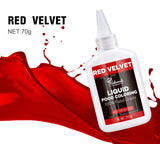 Tekuté potravinářské barvivo, Red Velvet sada potravinářských barviv na pečení dortů, makronek, sušenek, potravinářské barvivo na zdobení dortů, tekuté na barvení nápojů (70 g x 3)