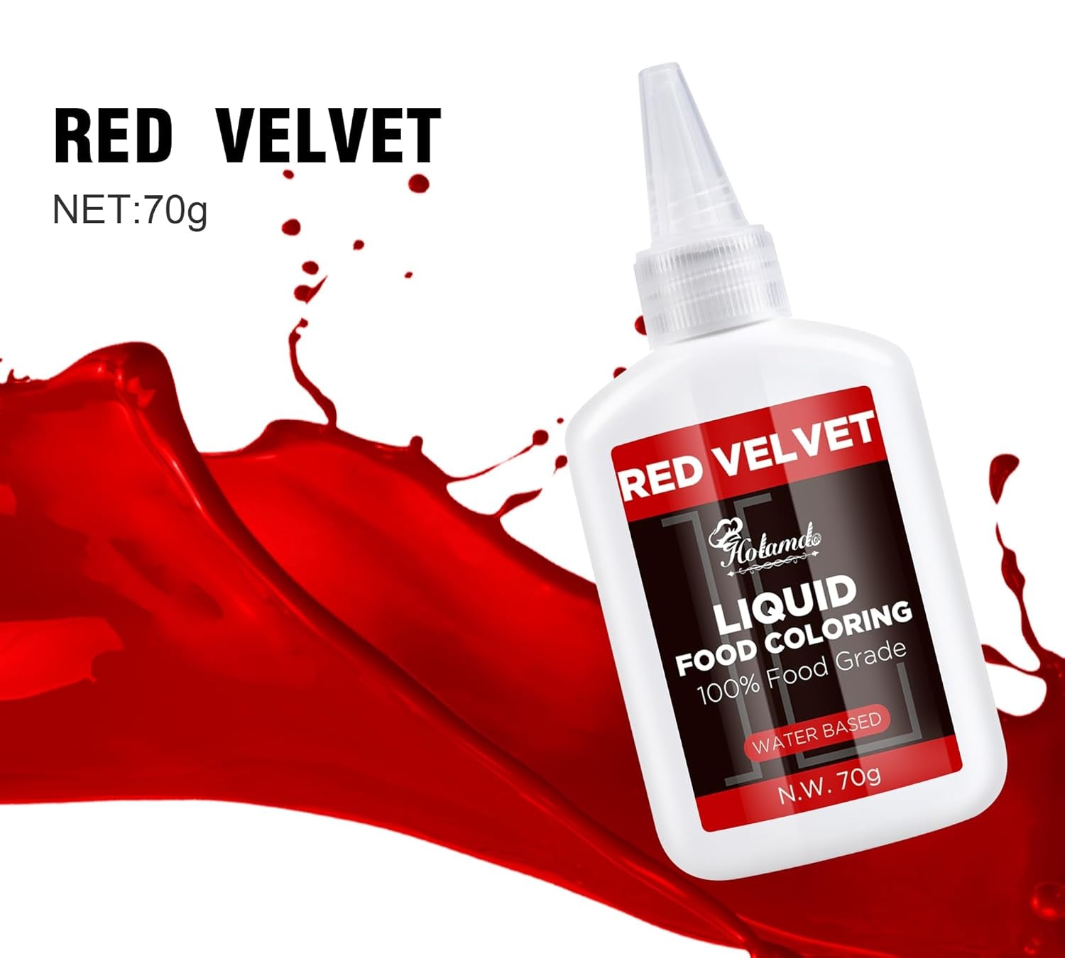 Tekuté potravinářské barvivo, Red Velvet sada potravinářských barviv na pečení dortů, makronek, sušenek, potravinářské barvivo na zdobení dortů, tekuté na barvení nápojů (70 g x 3)